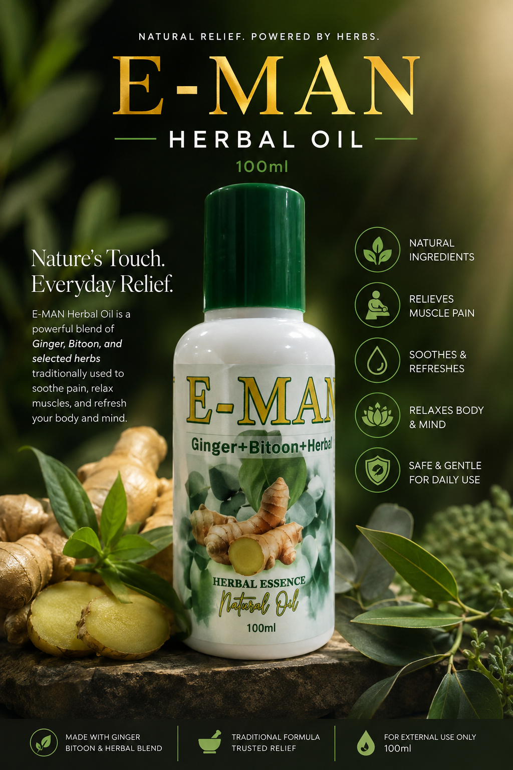 E-MAN HERBAL OIL 100ml